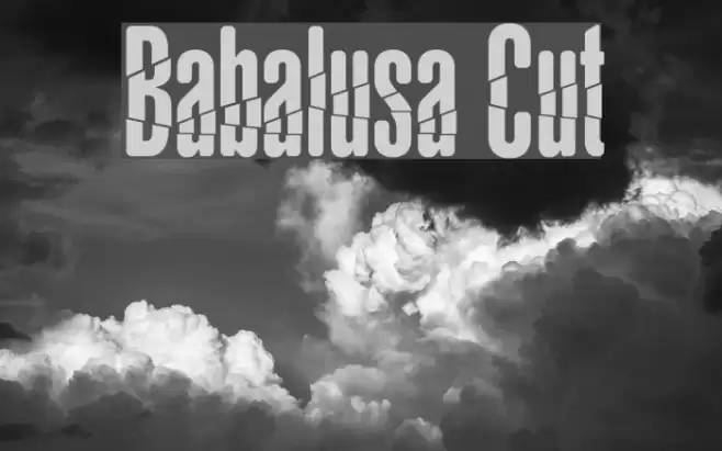 Babalusa Cut Font examples