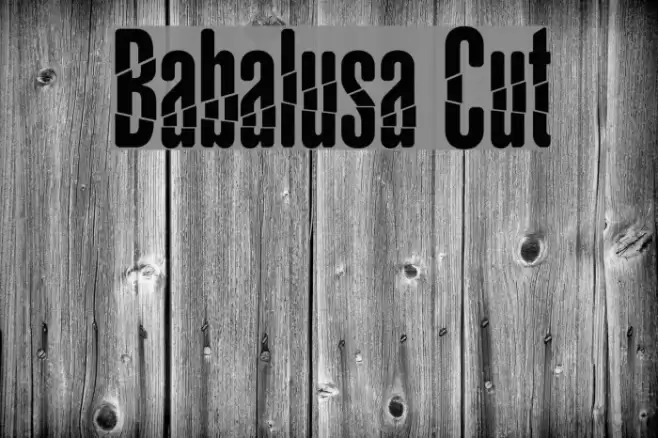Babalusa Cut Font examples