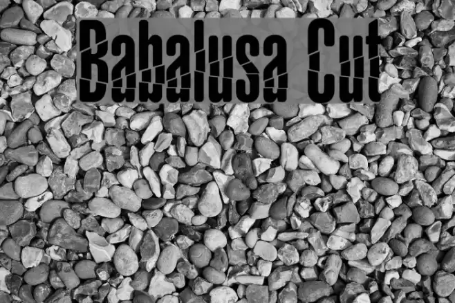 Babalusa Cut Font examples