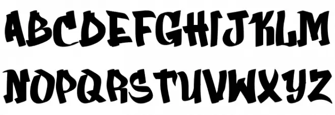 Babayaro Schriftart Kleinbuchstaben