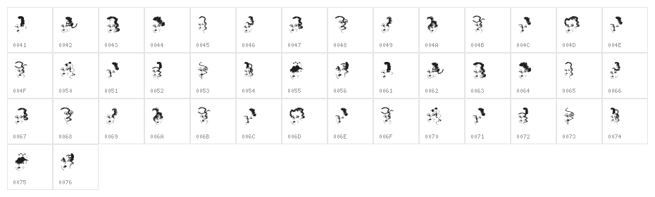 Babaye Regular Character Map