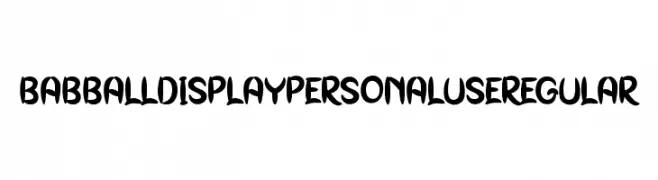 Babball Display Personal Use Regular  Frei Schriftart Herunterladen