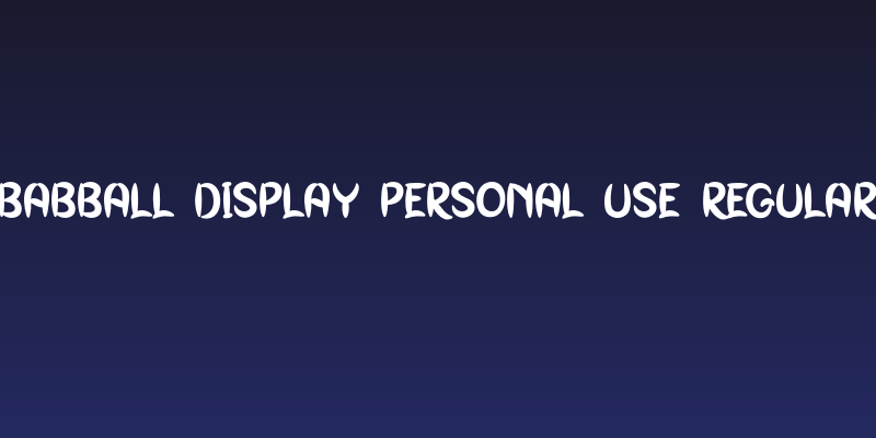 Babball Display Personal Use Regular Social Header