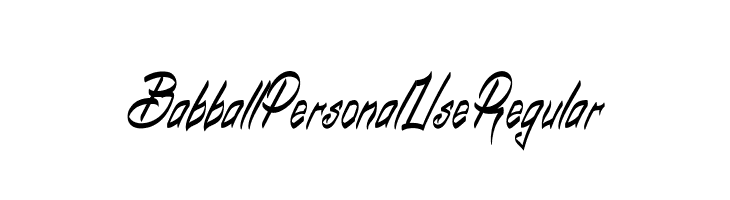 Babball Personal Use Regular Font