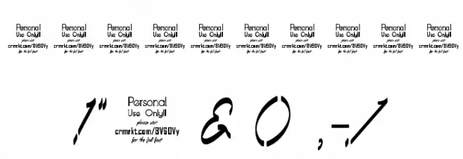 Babball Personal Use Regular Font OTHER CHARS