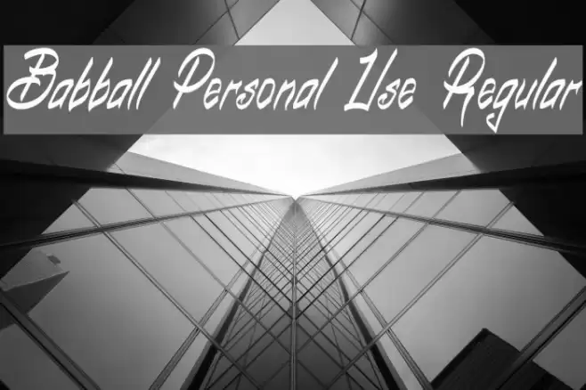 Babball Personal Use Regular Font examples