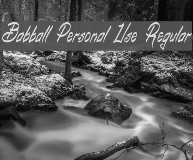 Babball Personal Use Regular Font examples