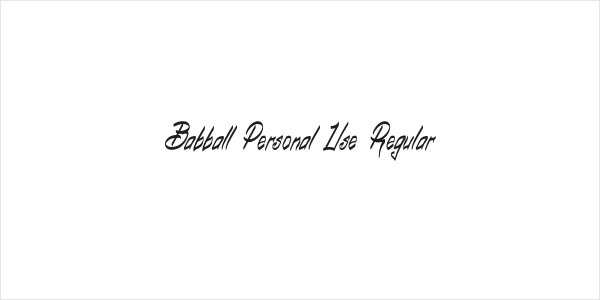 Babball Personal Use Regular Logo