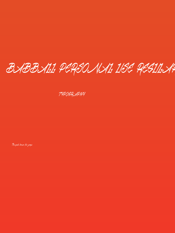 Babball Personal Use Regular Poster