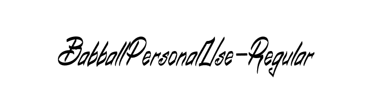 BabballPersonalUse-Regular  font caratteri gratis