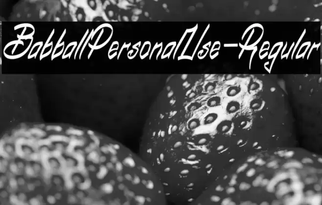 BabballPersonalUse-Regular Font examples