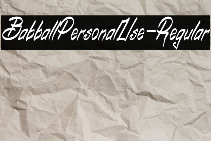 BabballPersonalUse-Regular Example 2