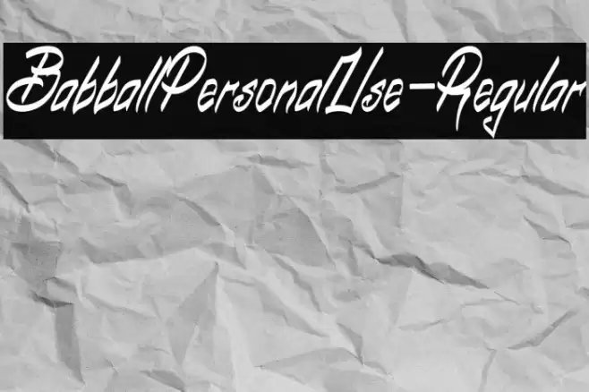 BabballPersonalUse-Regular Font examples