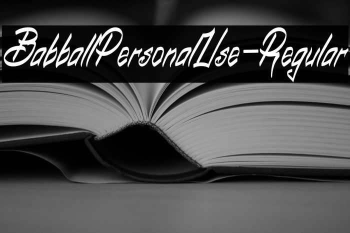 BabballPersonalUse-Regular Example 3