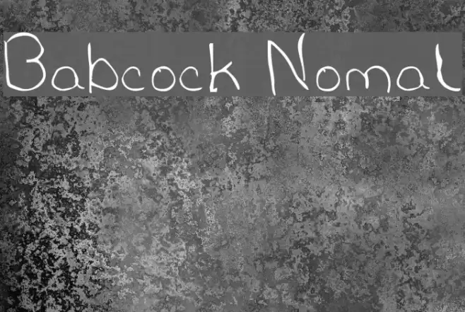 Babcock Normal Schriftart examples