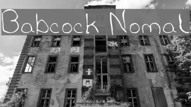 Babcock Normal Schriftart examples