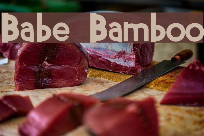 Babe Bamboo Caratteri examples