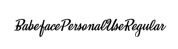 Babeface Personal Use Regular  font caratteri gratis