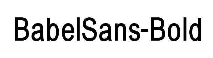 BabelSans-Bold Font