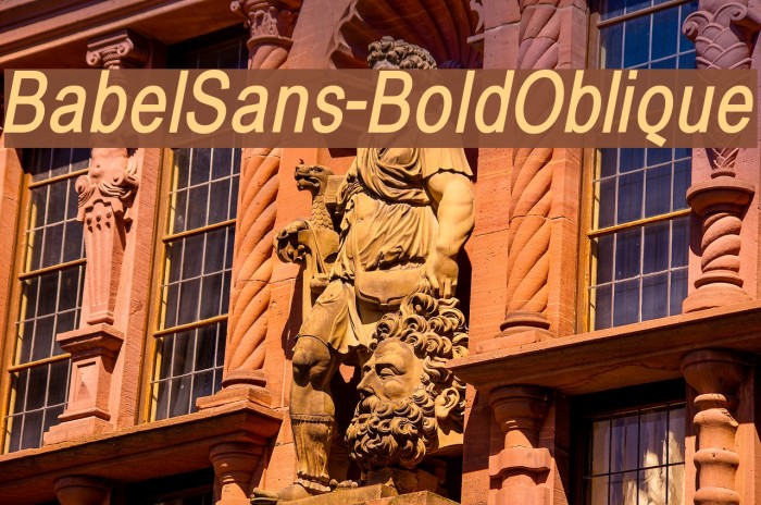 BabelSans-BoldOblique Font examples