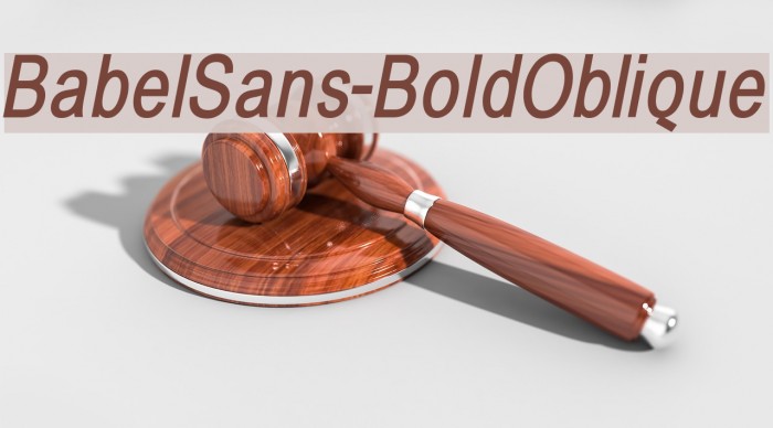 BabelSans-BoldOblique Font examples