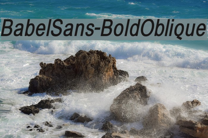 BabelSans-BoldOblique Font examples