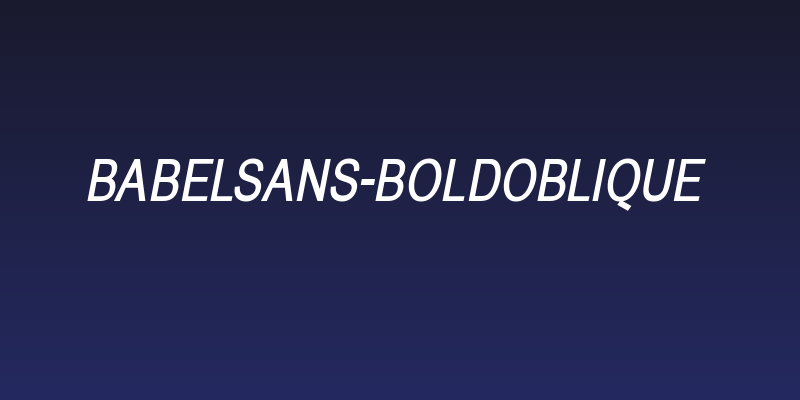 BabelSans-BoldOblique Social Header