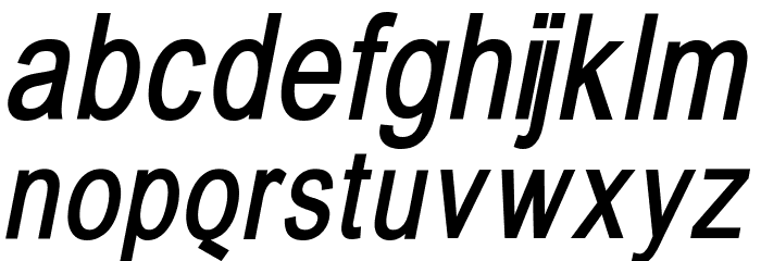 BabelSans-BoldOblique Font LOWERCASE