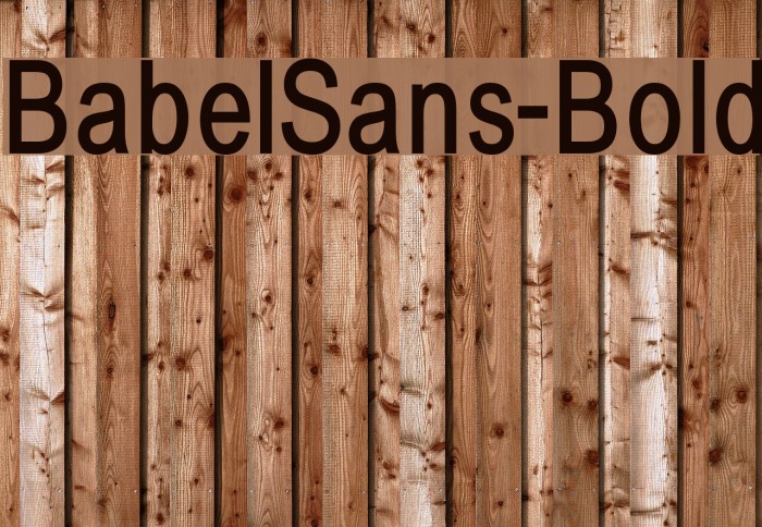 BabelSans-Bold Font examples