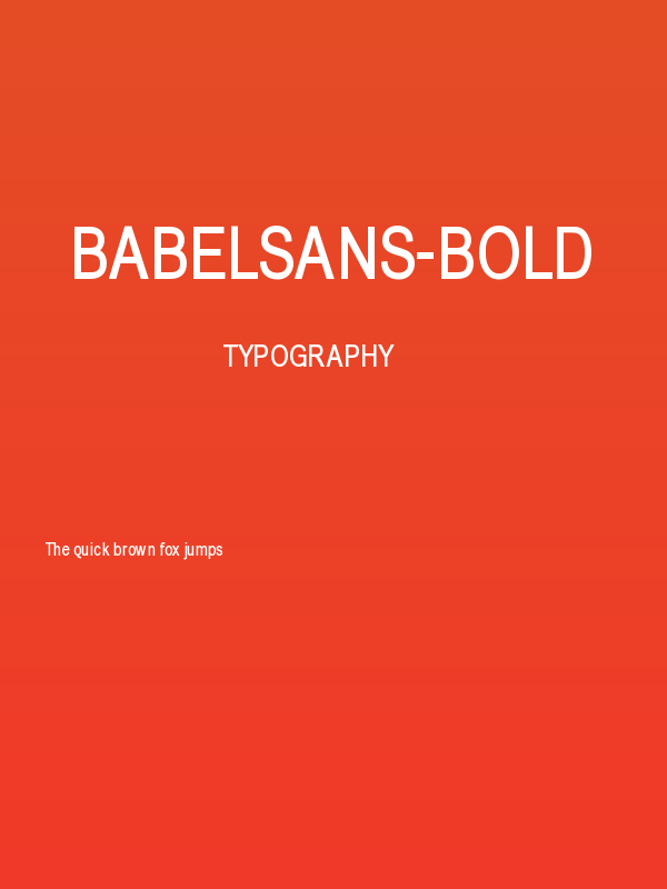 BabelSans-Bold Poster