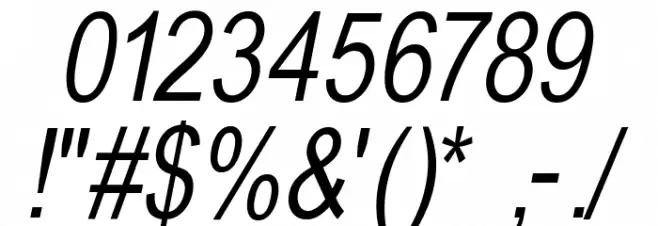 BabelSans-Oblique Font Alte caractere