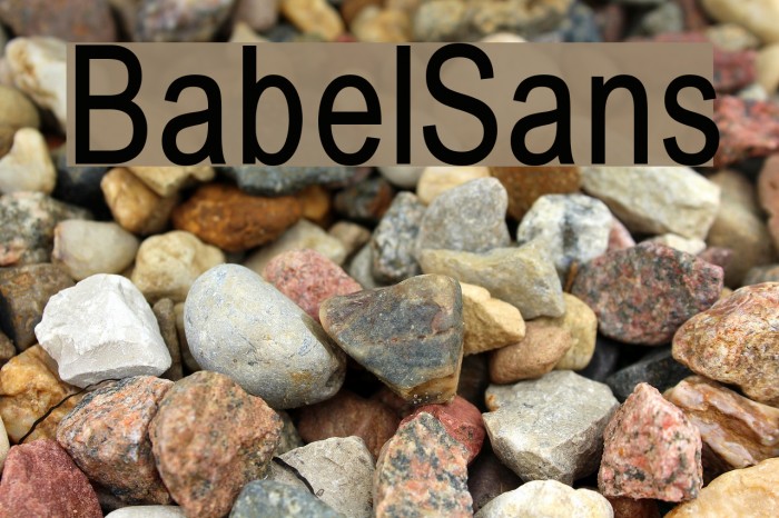BabelSans Font examples