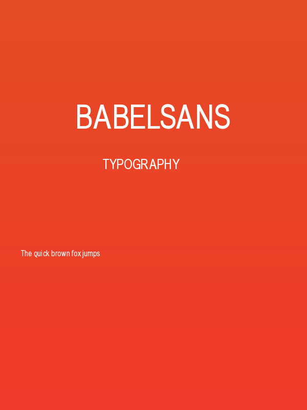 BabelSans Poster