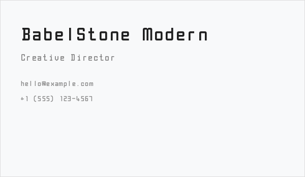 BabelStone Modern Business Card