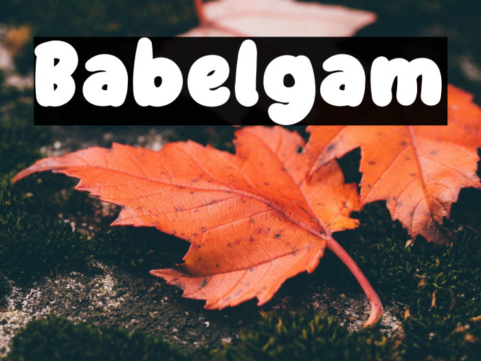 Babelgam Font examples
