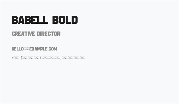 Babell Bold Business Card