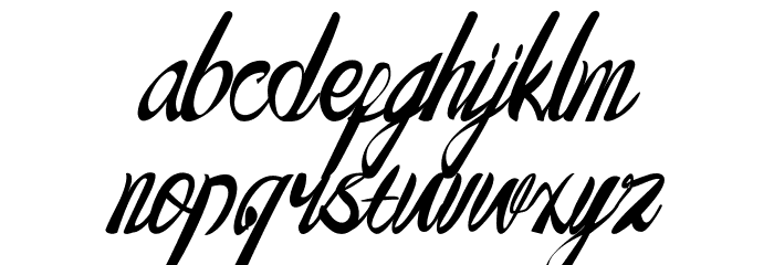 Baberly Font LOWERCASE