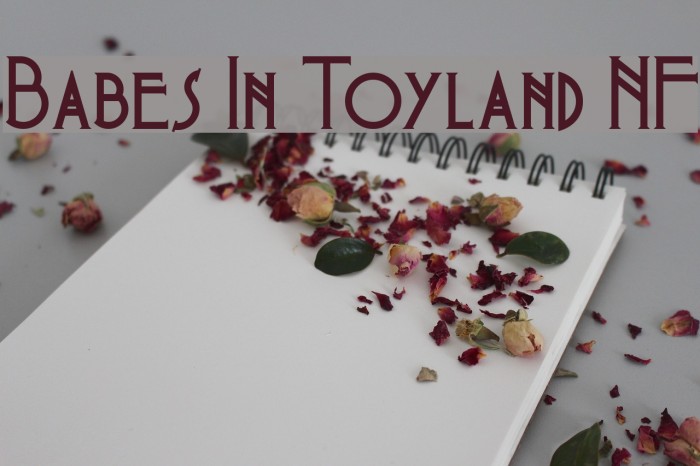 Babes In Toyland NF Font examples