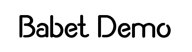 Babet Demo  フリーフォントのダウンロード