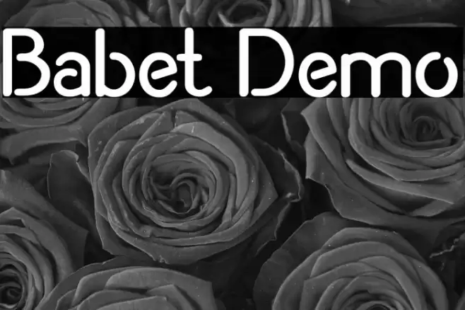 Babet Demo Font examples