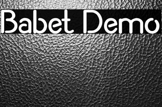 Babet Demo Font examples