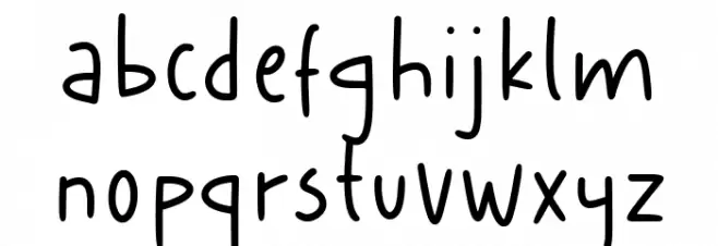 Babies Playtime Font LOWERCASE