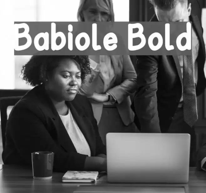 Babiole Bold Caratteri examples
