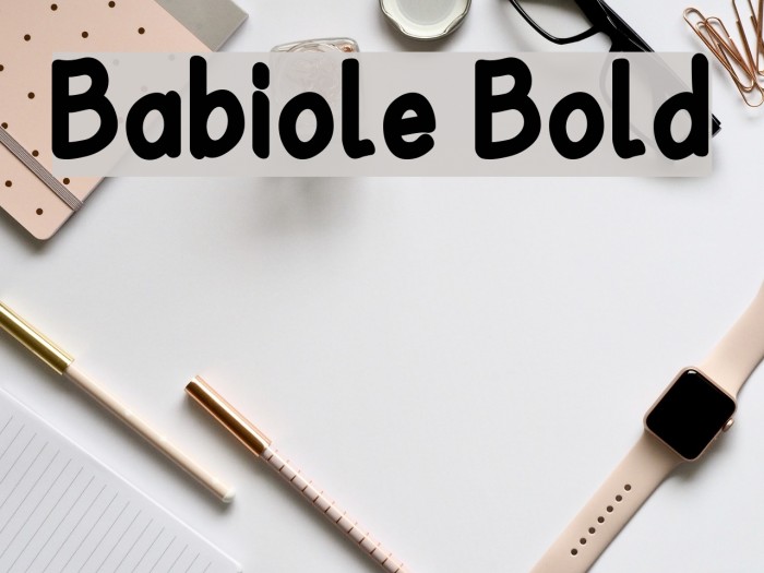 Babiole Bold Font examples