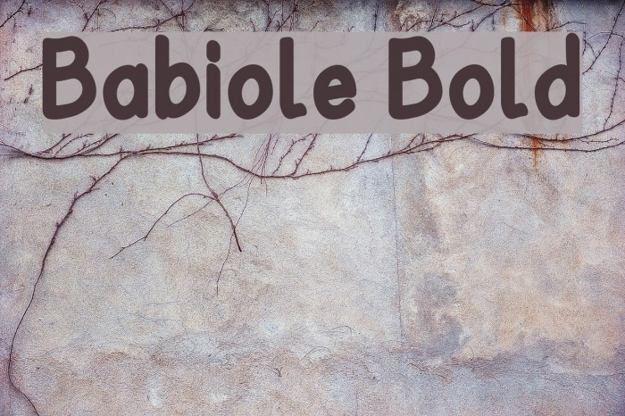 Babiole Bold Font examples