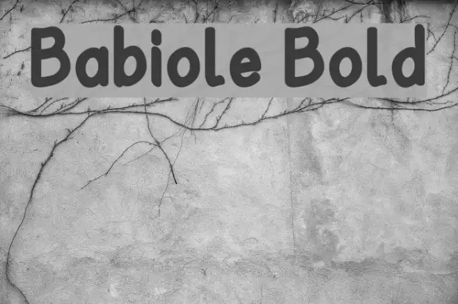 Babiole Bold Caratteri examples
