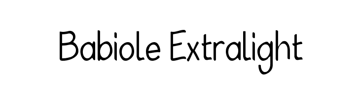 Babiole Extralight  font caratteri gratis