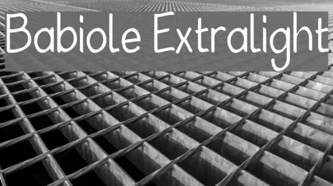Babiole Extralight Font examples
