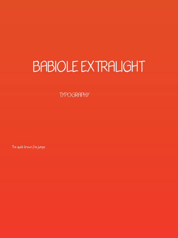 Babiole Extralight Poster