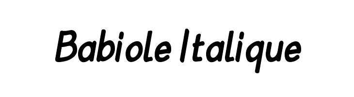 Babiole Italique Font